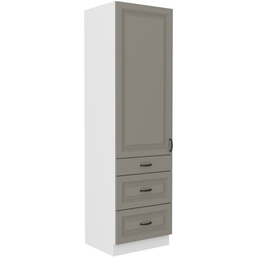 Szafka kuchenna dolna 60 cm słupek STILO 60DKS 210 3S 1F CGWH mat
