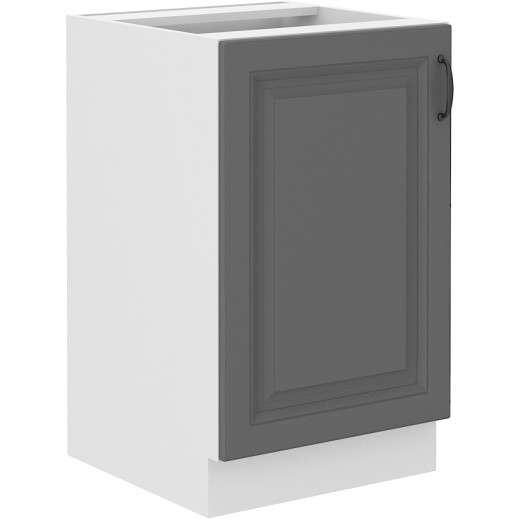 Szafka kuchenna pod zlew 50 cm szara STILO 50D ZL 1F BB DGWH