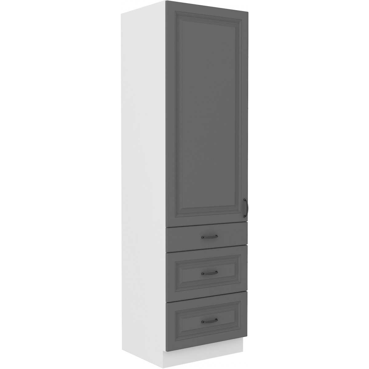 Szafka kuchenna dolna 60 cm słupek STILO 60DKS 210 3S 1F DGWH mat