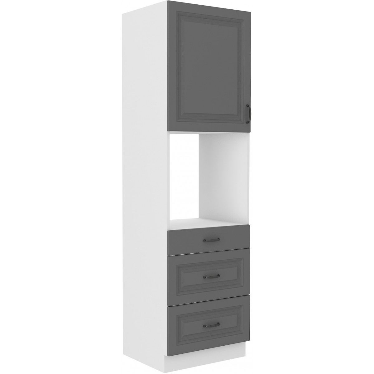 Szafka kuchenna dolna na piekarnik 60 cm słupek STILO 60DPS 210 3S 1F DGWH mat
