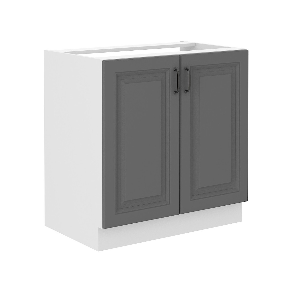 Szafka kuchenna pod zlew 80 cm szara STILO 80ZL 2F BB DGWH