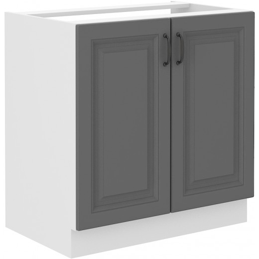 Szafka kuchenna pod zlew 80 cm szara STILO 80ZL 2F BB DGWH