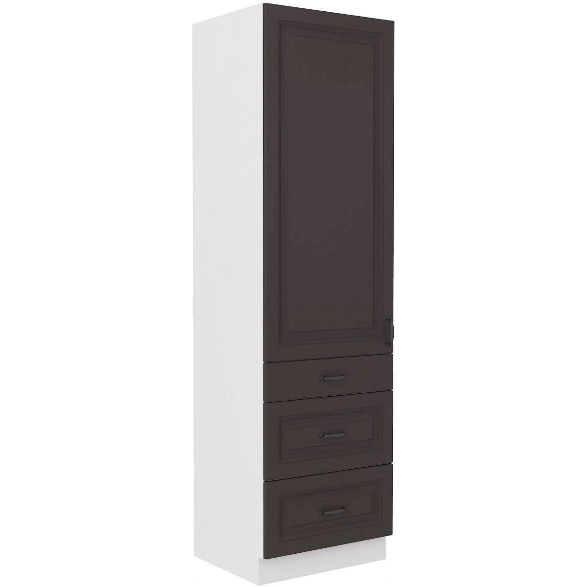 Szafka kuchenna dolna 60 cm słupek STILO 60DKS 210 3S 1F GWH mat