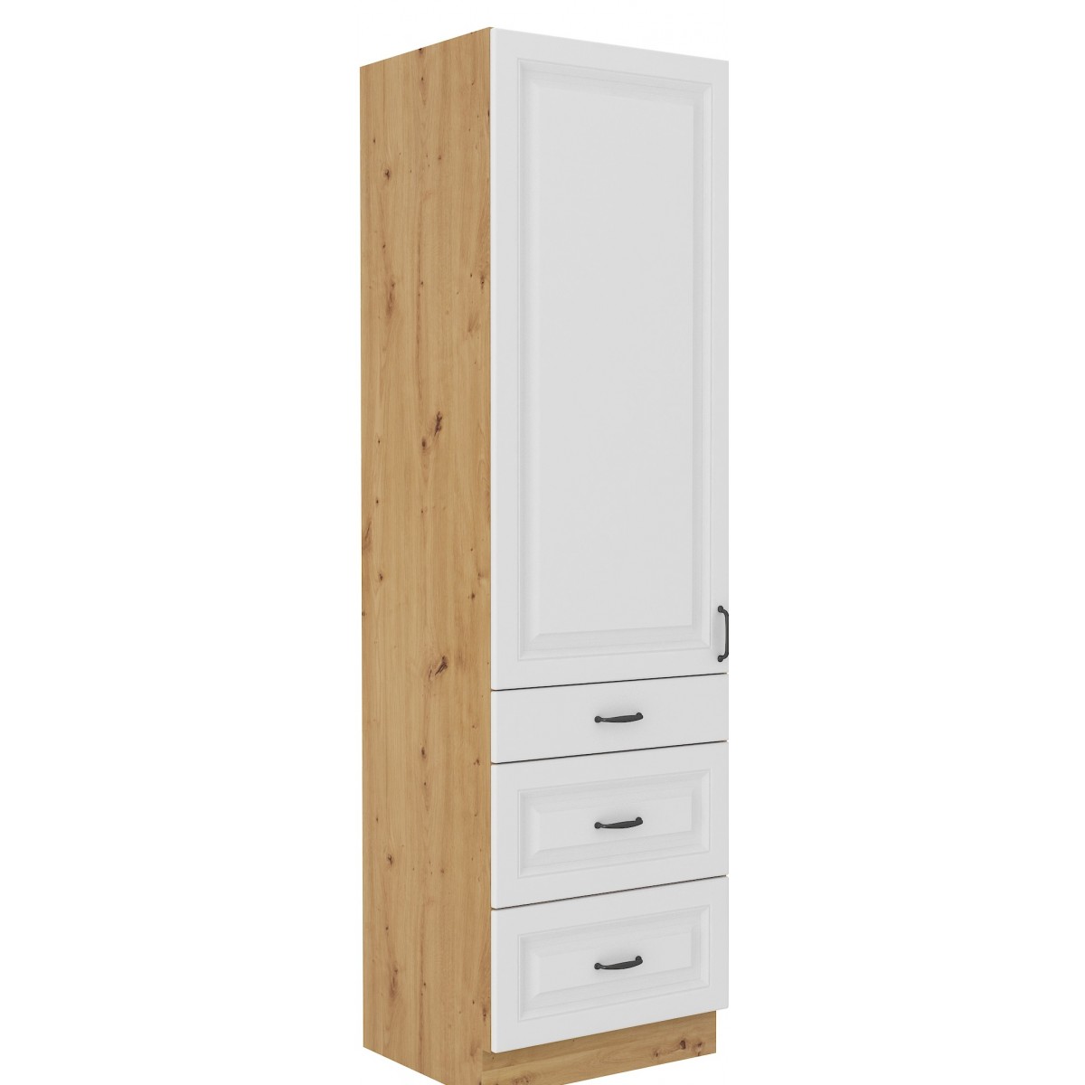 Szafka kuchenna dolna 60 cm słupek STILO 60DKS 210 3S 1F WHAR mat