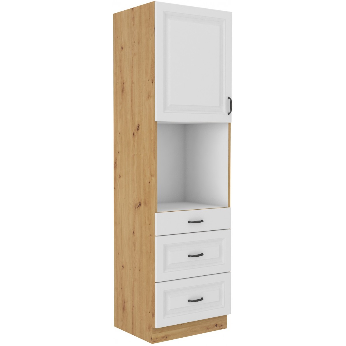 Szafka kuchenna dolna na piekarnik 60 cm słupek STILO 60DPS 210 3S 1F WHAR mat