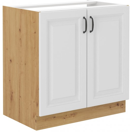 Szafka kuchenna pod zlew 80 cm biała STILO 80ZL 2F BB WHAR