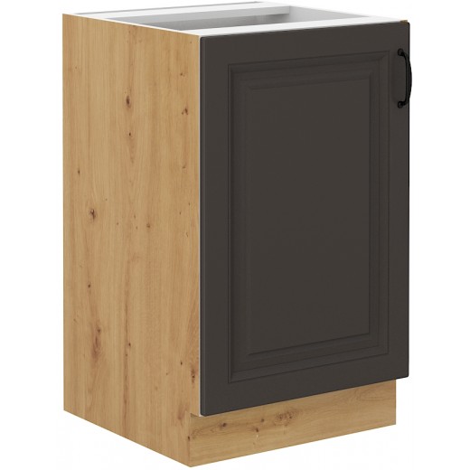 Szafka kuchenna pod zlew 50 cm grafitowa STILO 50D ZL 1F BB GRAR