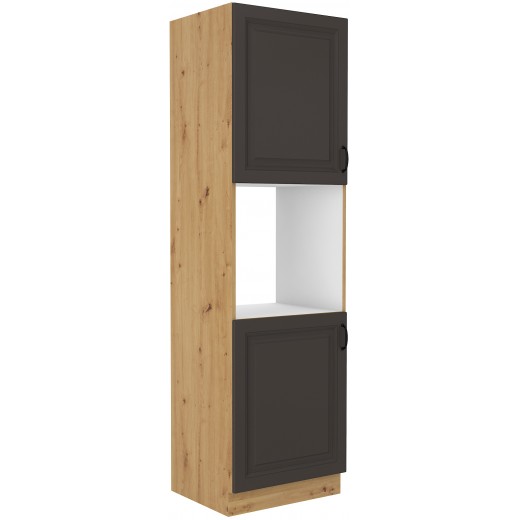 Szafka kuchenna dolna na piekarnik 60 cm słupek STILO 60DP 210 2F GRAR mat