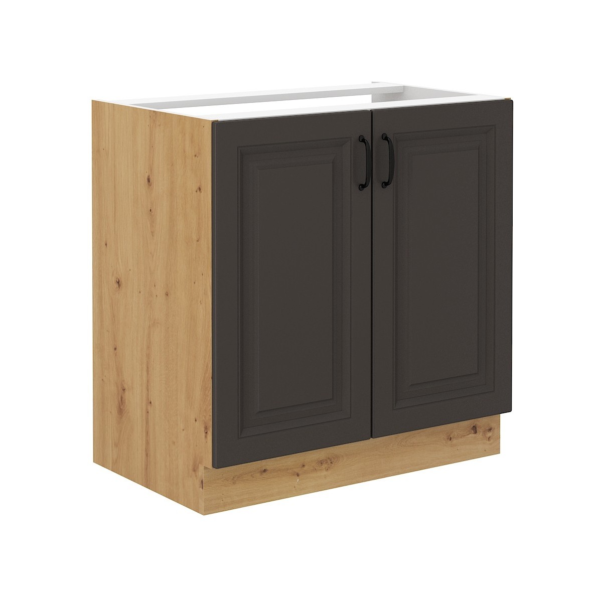 Szafka kuchenna pod zlew 80 cm grafitowa STILO 80ZL 2F BB GRAR