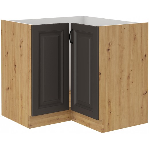 Szafka kuchenna dolna narożna STILO 90x90DN 1F BB GRAR mat