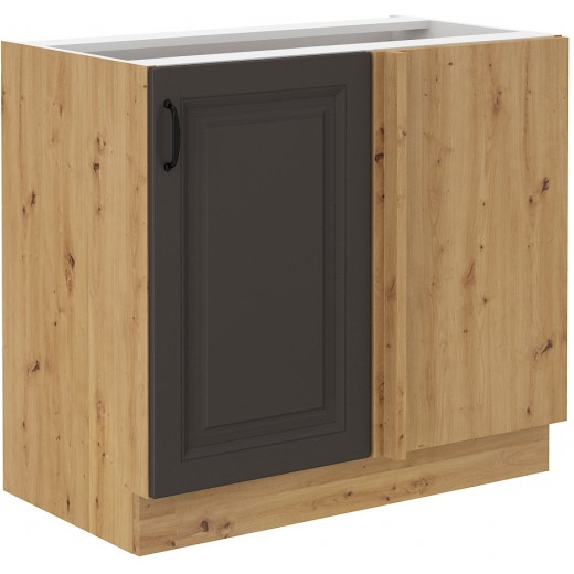 Szafka kuchenna dolna narożna dostawna 105 cm STILO 105DN 1F BB GRAR mat