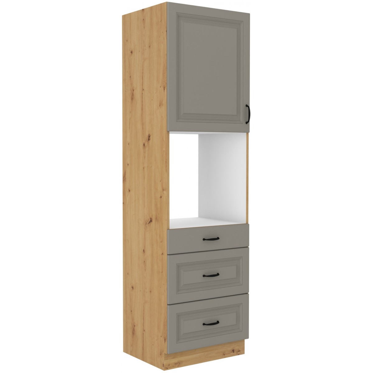 Szafka kuchenna dolna na piekarnik 60 cm słupek STILO 60DPS 210 3S 1F CGAR mat
