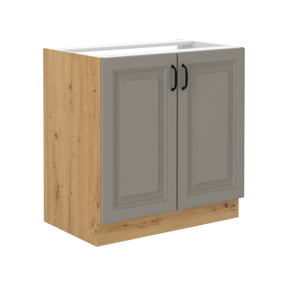 Szafka kuchenna pod zlew 80 cm szara STILO 80ZL 2F BB CGAR