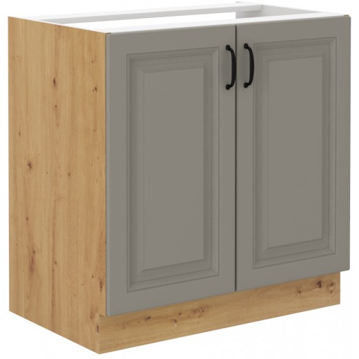 Szafka kuchenna pod zlew 80 cm szara STILO 80ZL 2F BB CGAR