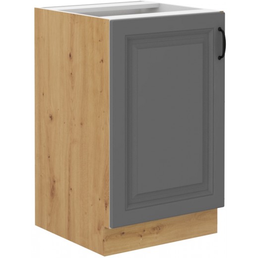 Szafka kuchenna pod zlew 50 cm szara STILO 50D ZL 1F BB DGAR