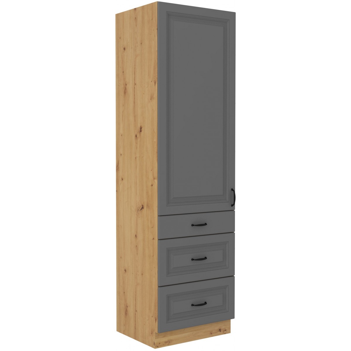 Szafka kuchenna dolna 60 cm słupek STILO 60DKS 210 3S 1F DGAR mat