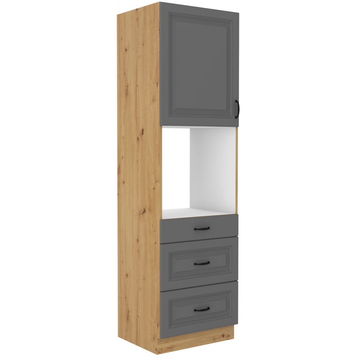 Szafka kuchenna dolna na piekarnik 60 cm słupek STILO 60DPS 210 3S 1F DGAR mat