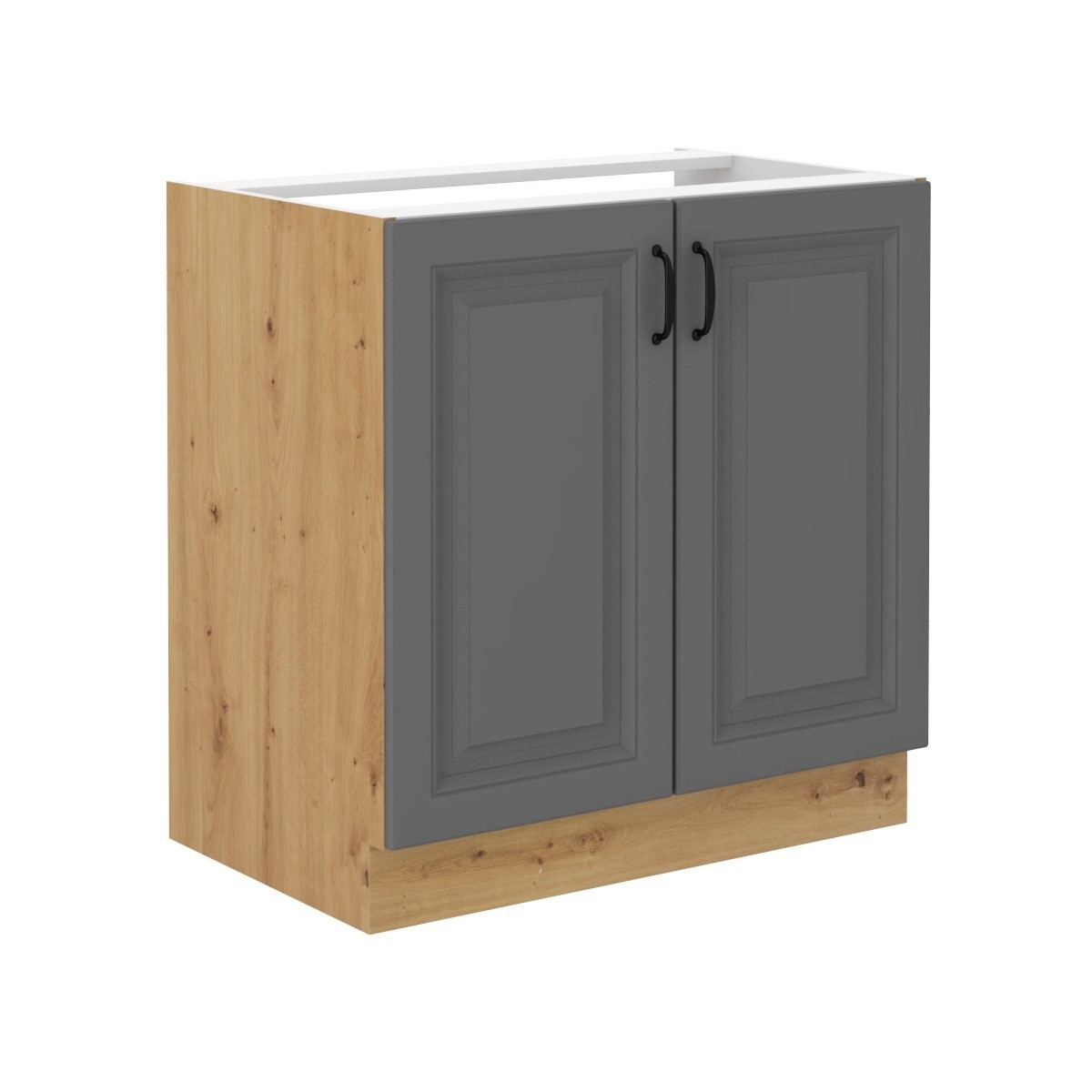 Szafka kuchenna pod zlew 80 cm szara STILO 80ZL 2F BB DGAR