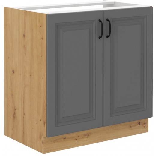 Szafka kuchenna pod zlew 80 cm szara STILO 80ZL 2F BB DGAR