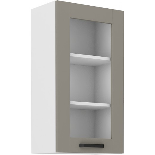 Szafka kuchenna górna 40 cm LUNA 40GS 90 1F WHCG szaro biała mat