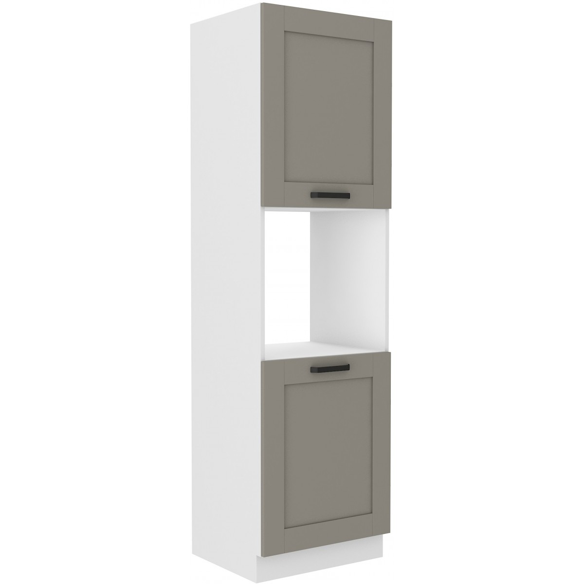 Szafka kuchenna dolna na piekarnik 60 cm słupek LUNA 60DP 210 2F WHCG szaro biała mat