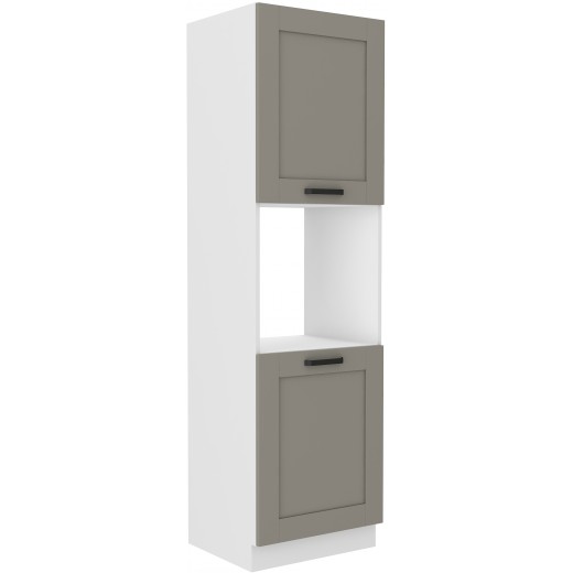 Szafka kuchenna dolna na piekarnik 60 cm słupek LUNA 60DP 210 2F WHCG szaro biała mat