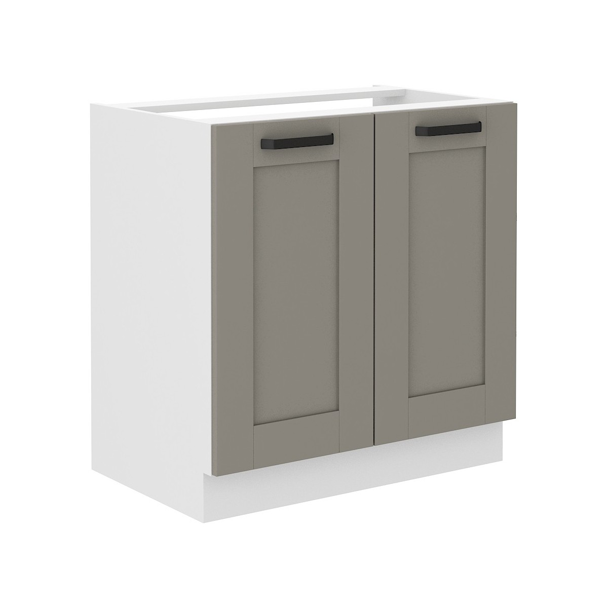 Szafka kuchenna pod zlew 80 cm szara LUNA 80ZL 2F BB WHCG