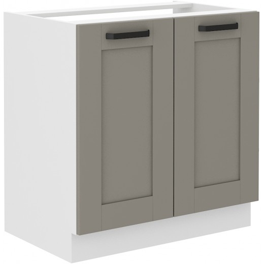Szafka kuchenna pod zlew 80 cm szara LUNA 80ZL 2F BB WHCG