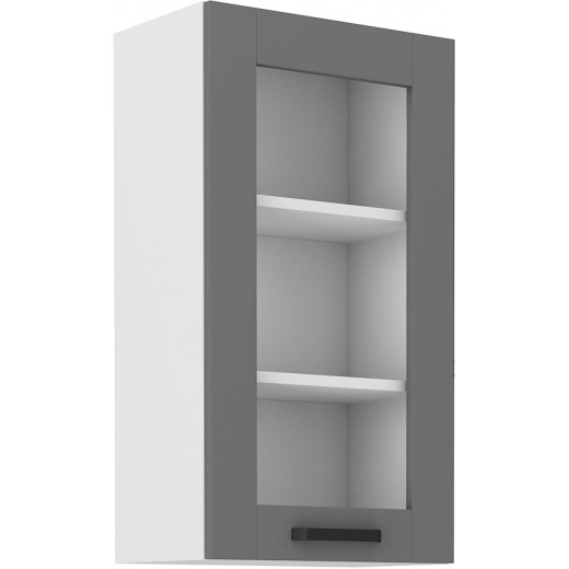 Szafka kuchenna górna 40 cm LUNA 40GS 90 1F WHDG szaro biała mat