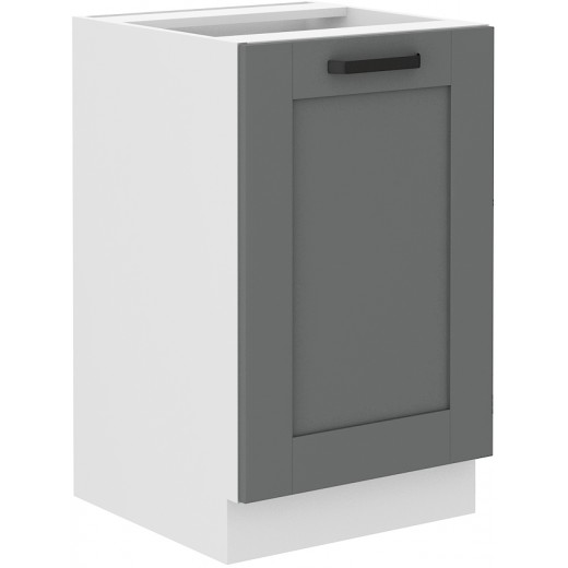 Szafka kuchenna pod zlew 50 cm szara LUNA 50D ZL 1F BB WHDG