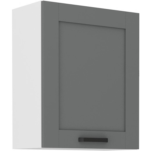 Szafka kuchenna górna 60 cm LUNA 60G 72 1F WHDG szaro biała mat
