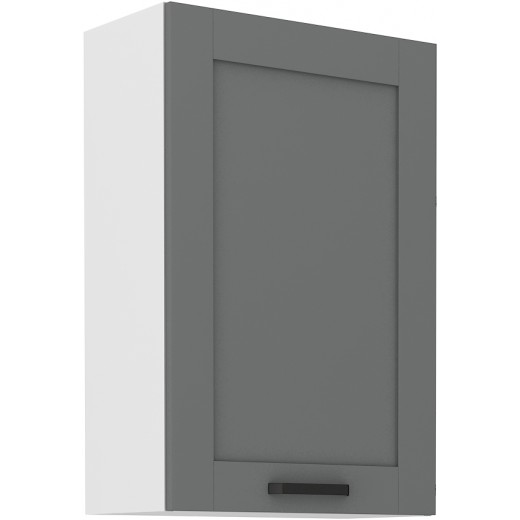 Szafka kuchenna górna 60 cm LUNA 60G 90 1F WHDG szaro biała mat