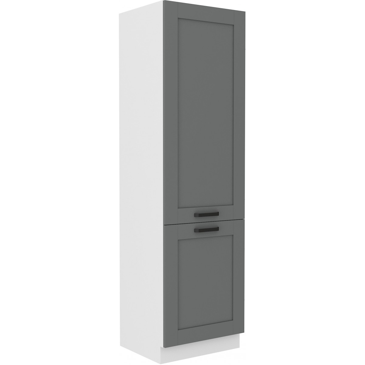 Szafka kuchenna dolna 60 cm słupek LUNA 60LO 210 2F WHDG szaro biała mat