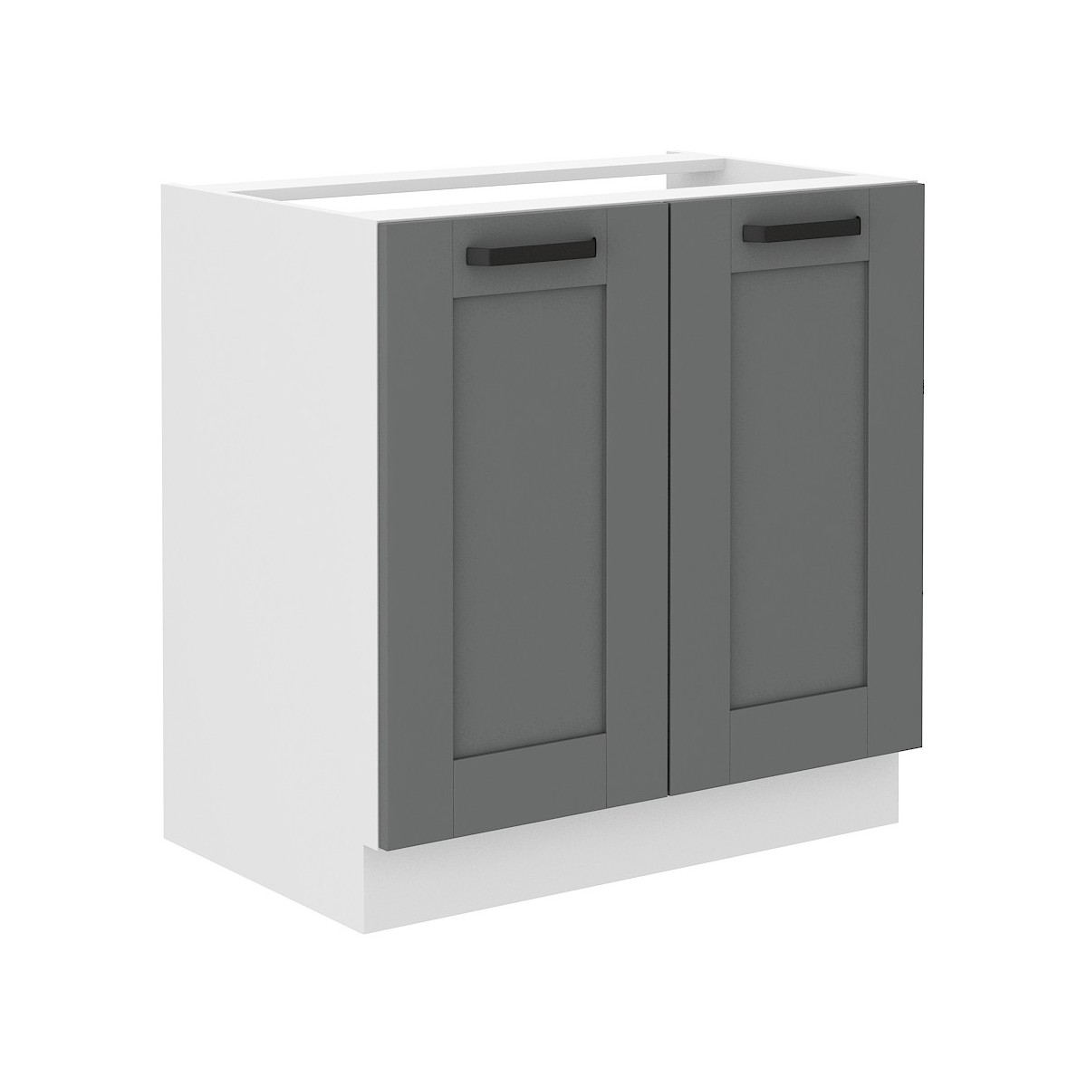 Szafka kuchenna pod zlew 80 cm szara LUNA 80ZL 2F BB WHDG