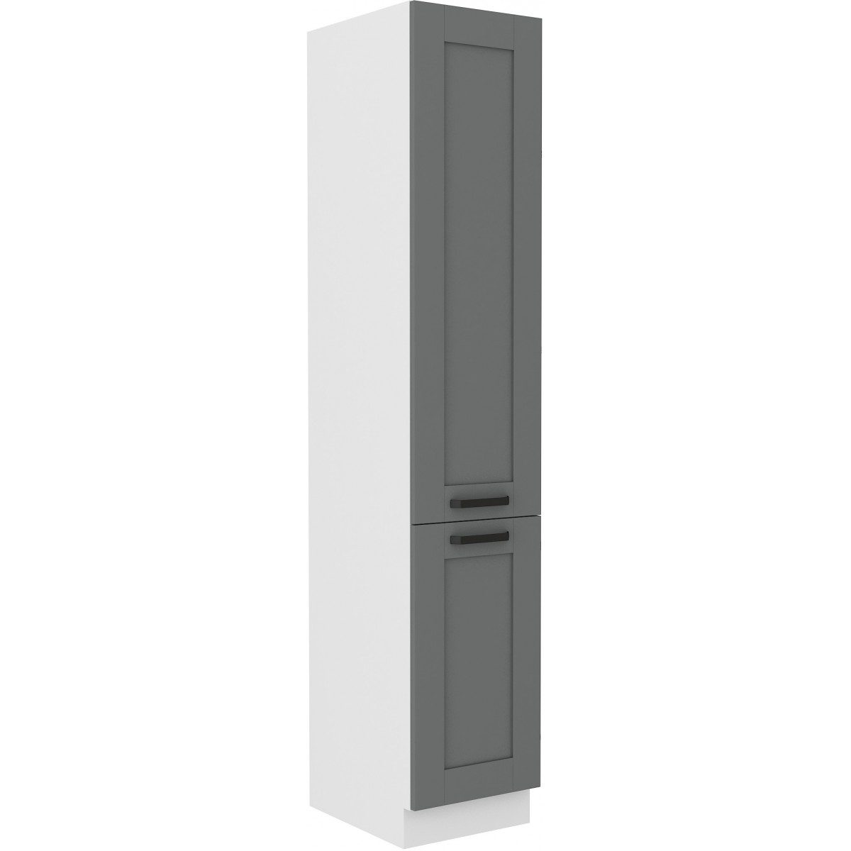 Szafka kuchenna dolna 40 cm słupek LUNA 40DK 210 2F WHDG szaro biała mat
