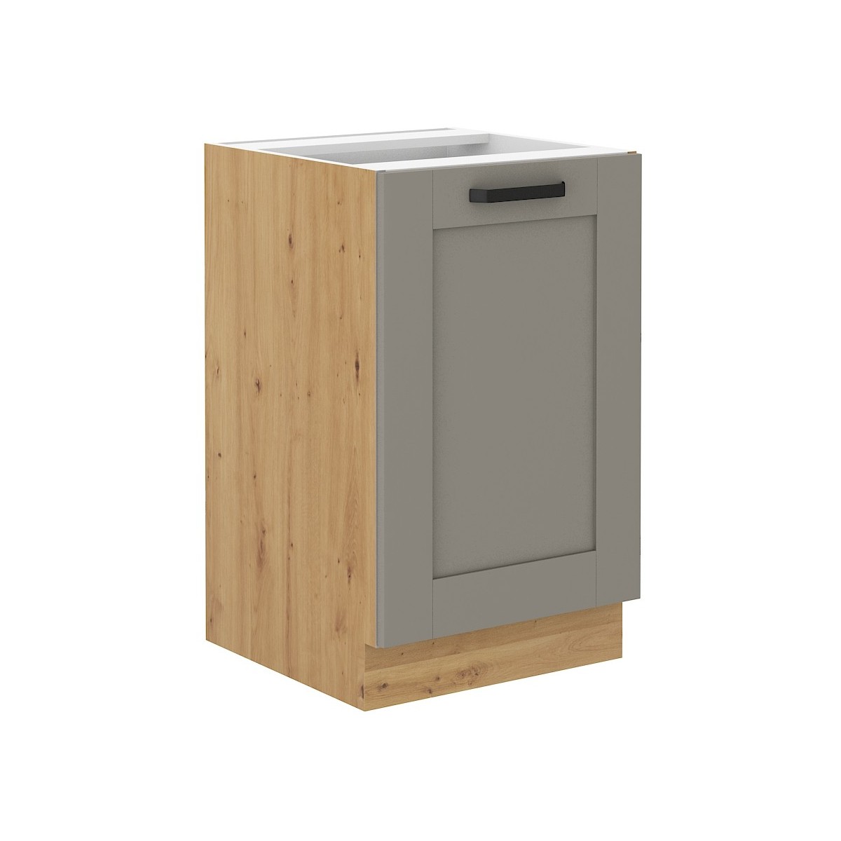 Szafka kuchenna pod zlew 50 cm szara LUNA 50D ZL 1F BB CGAR