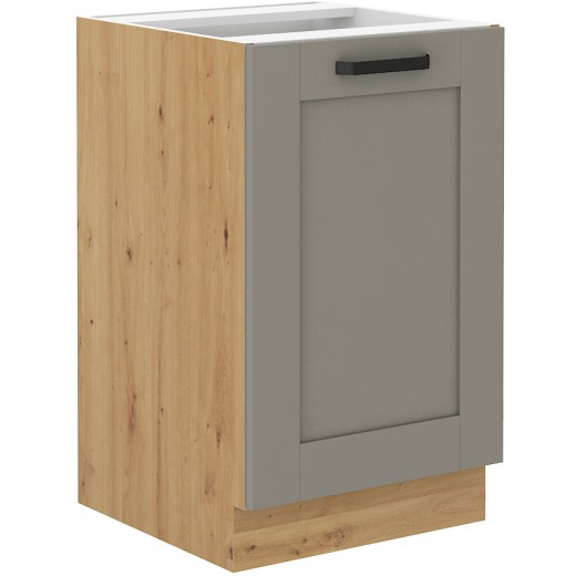 Szafka kuchenna pod zlew 50 cm szara LUNA 50D ZL 1F BB CGAR
