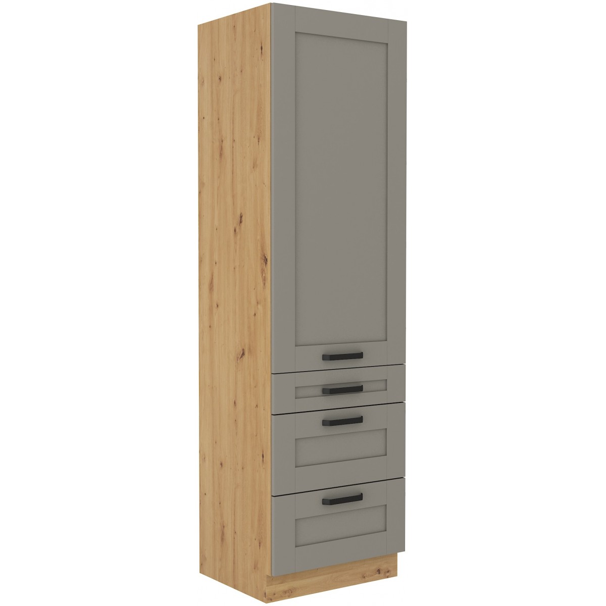 Szafka kuchenna dolna 60 cm słupek LUNA 60DKS 210 3S 1F CGAR mat
