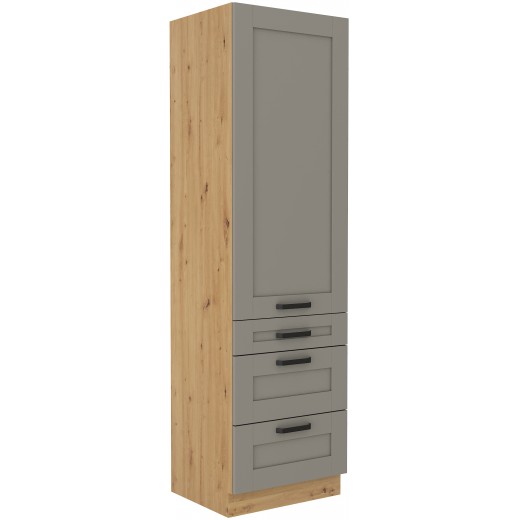 Szafka kuchenna dolna 60 cm słupek LUNA 60DKS 210 3S 1F CGAR mat