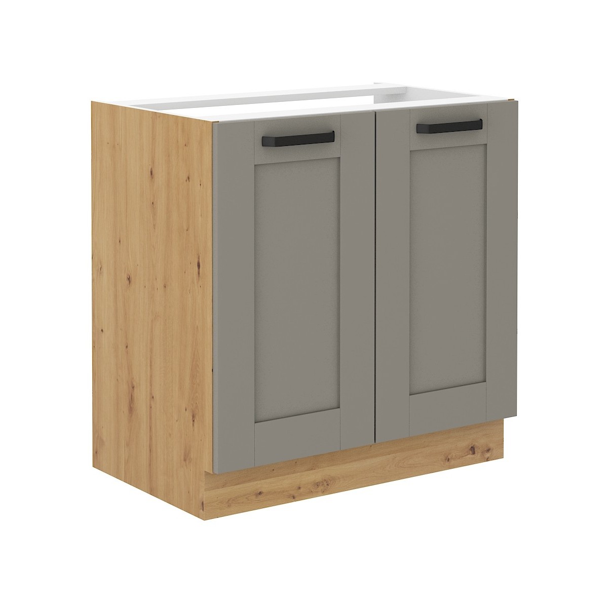 Szafka kuchenna pod zlew 80 cm szara LUNA 80ZL 2F BB CGAR
