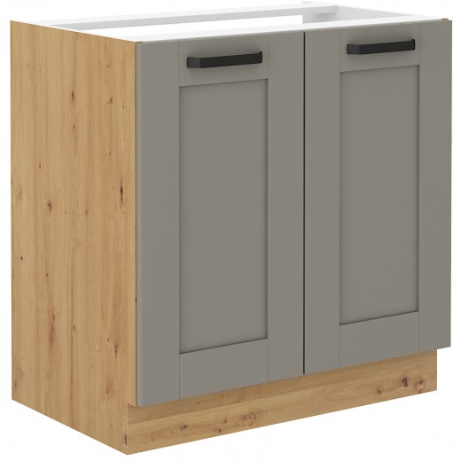 Szafka kuchenna pod zlew 80 cm szara LUNA 80ZL 2F BB CGAR