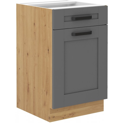 Szafka kuchenna dolna 50 cm LUNA 50D 1F1S BB Cargo DGAR szara mat