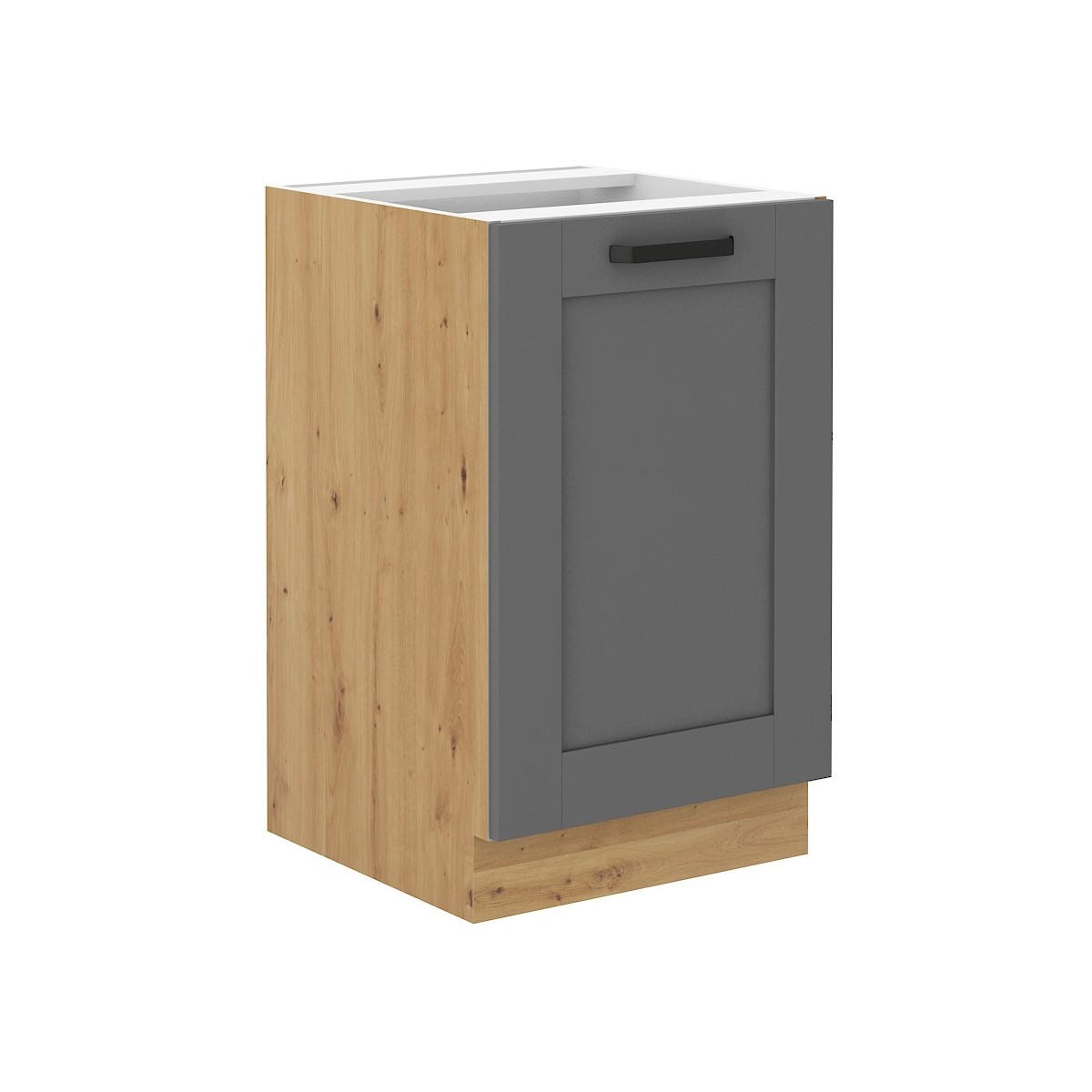 Szafka kuchenna pod zlew 50 cm szara LUNA 50D ZL 1F BB DGAR