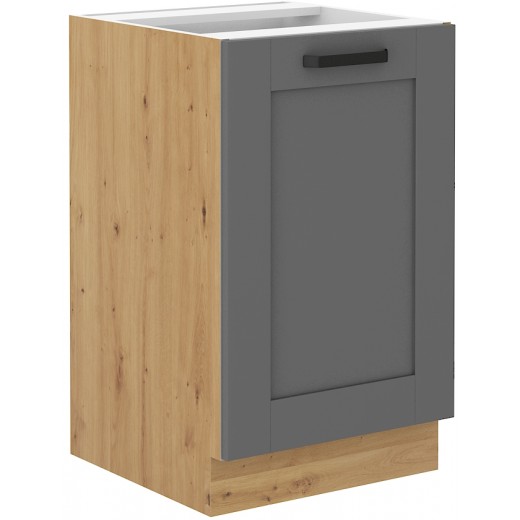 Szafka kuchenna pod zlew 50 cm szara LUNA 50D ZL 1F BB DGAR