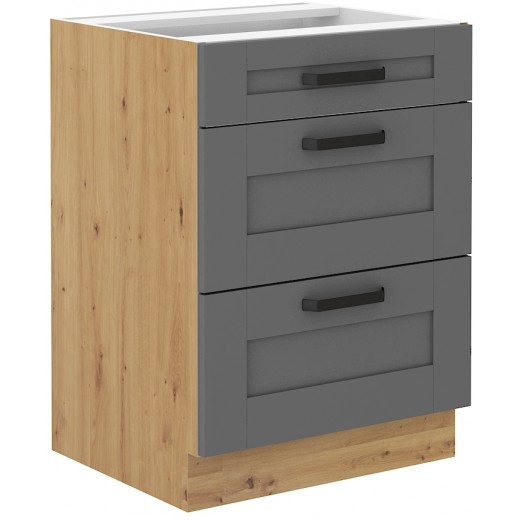 Szafka kuchenna dolna 60 cm LUNA 60D 3S BB DGAR mat