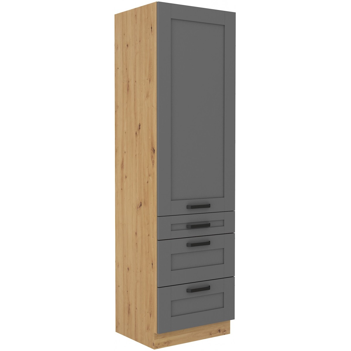 Szafka kuchenna dolna 60 cm słupek LUNA 60DKS 210 3S 1F DGAR mat