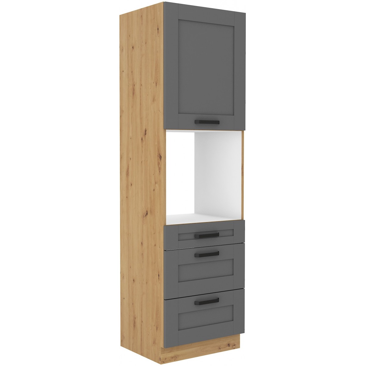 Szafka kuchenna dolna na piekarnik 60 cm słupek LUNA 60DPS 210 3S 1F DGAR mat