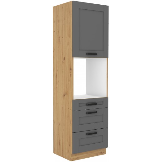 Szafka kuchenna dolna na piekarnik 60 cm słupek LUNA 60DPS 210 3S 1F DGAR mat