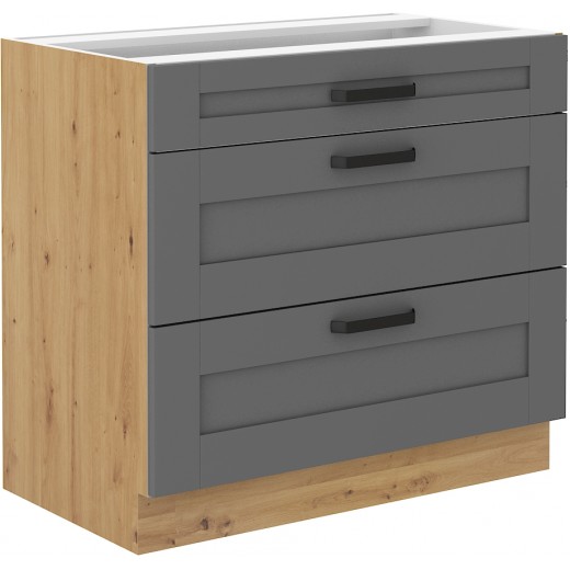 Szafka kuchenna dolna LUNA 80D 3S BB DGAR mat