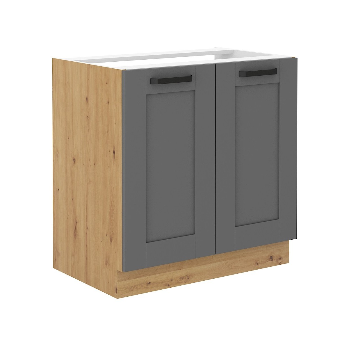 Szafka kuchenna pod zlew 80 cm szara LUNA 80ZL 2F BB DGAR